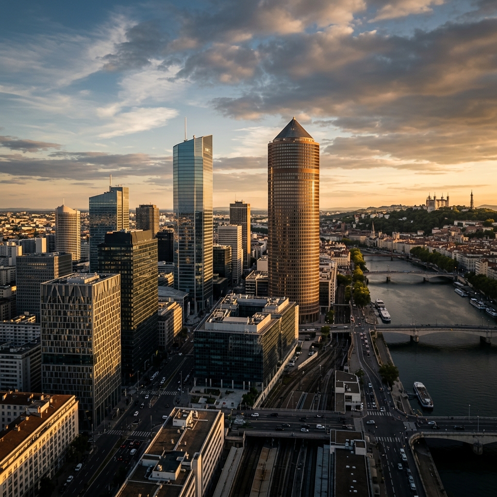 Quartier d'affaires de la Part-Dieu à Lyon